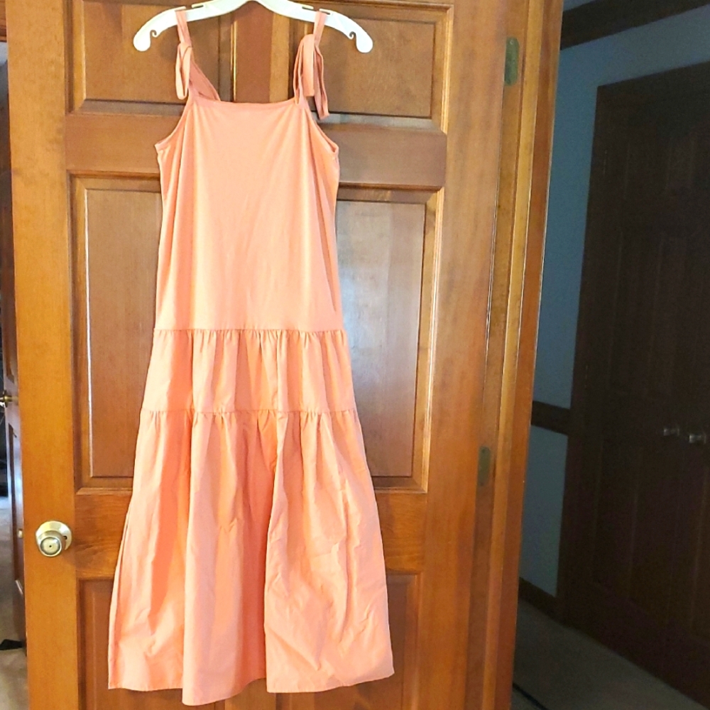 Topshop Peach Sleeveless Dress Sz 2